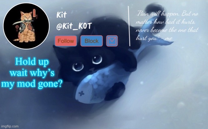 .... | Hold up wait why’s my mod gone? | made w/ Imgflip meme maker