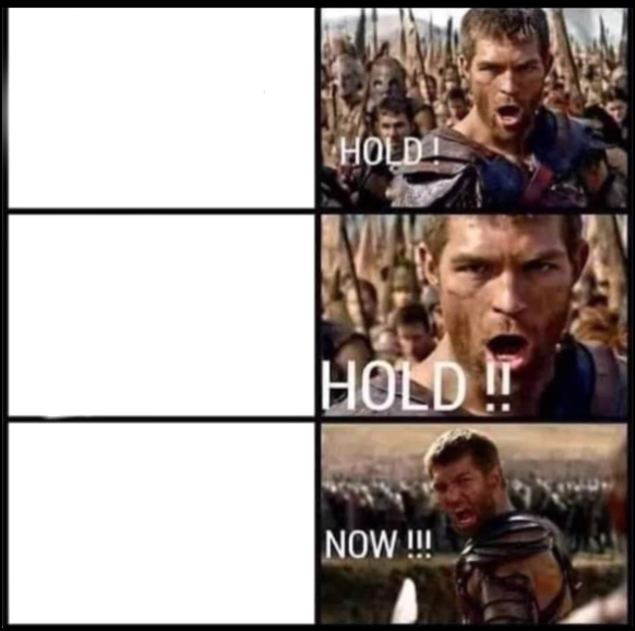 Hold Now Blank Meme Template