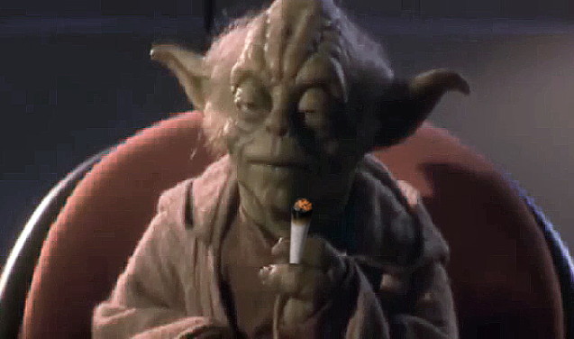 Yoda stoned Blank Meme Template
