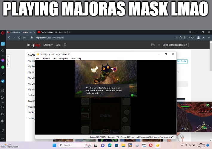 PLAYING MAJORAS MASK LMAO | made w/ Imgflip meme maker