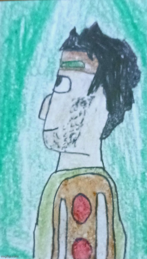 Drew Gingerbread Man from the side. I don't typically draw this angle so I'm surprised how well he turned out | made w/ Imgflip meme maker