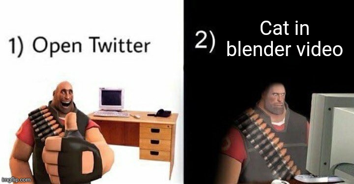 Cat in blender video | made w/ Imgflip meme maker