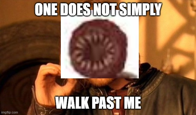 figure at door 100 in the new update: | ONE DOES NOT SIMPLY; WALK PAST ME | image tagged in memes,one does not simply | made w/ Imgflip meme maker