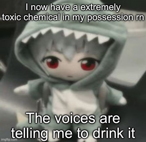 rei | I now have a extremely toxic chemical in my possession rn; The voices are telling me to drink it | image tagged in rei | made w/ Imgflip meme maker