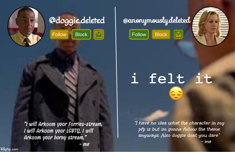 i was literally minding my own business and petting my bunny | i felt it 
😔 | image tagged in doggie and del shared template | made w/ Imgflip meme maker