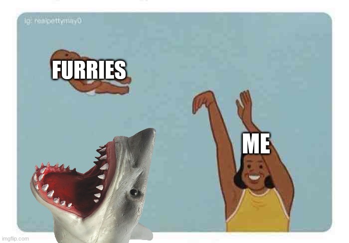 mom throwing baby | ME FURRIES | image tagged in mom throwing baby | made w/ Imgflip meme maker