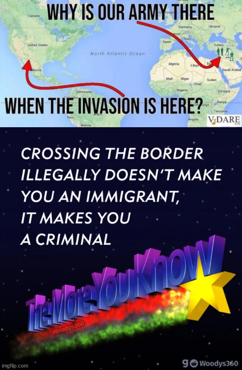 The real invasion is on our southern border... | image tagged in democrats,hate,america,illegal aliens | made w/ Imgflip meme maker