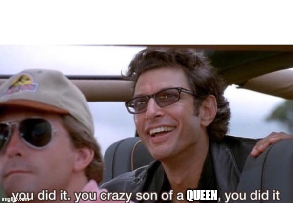 you crazy son of a bitch, you did it | QUEEN | image tagged in you crazy son of a bitch you did it | made w/ Imgflip meme maker