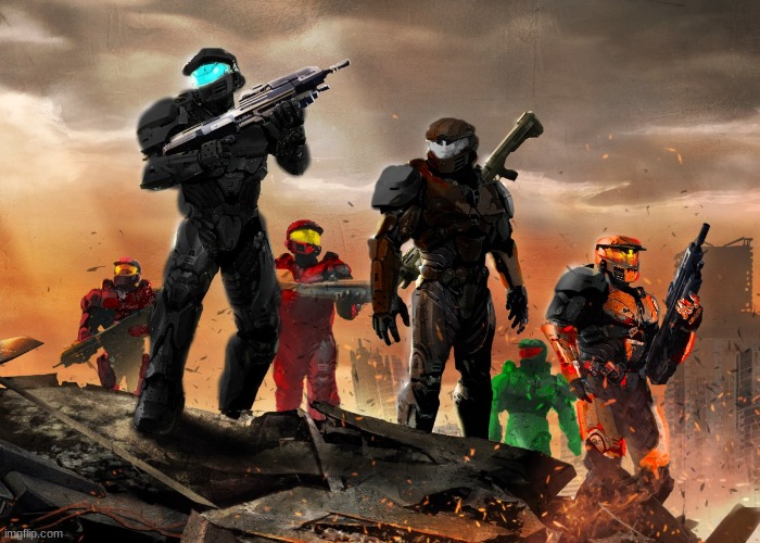 i have a photo editor so I used it and made this disaster of a halo team. | image tagged in welp,look at all these,awful,halo,stuff | made w/ Imgflip meme maker