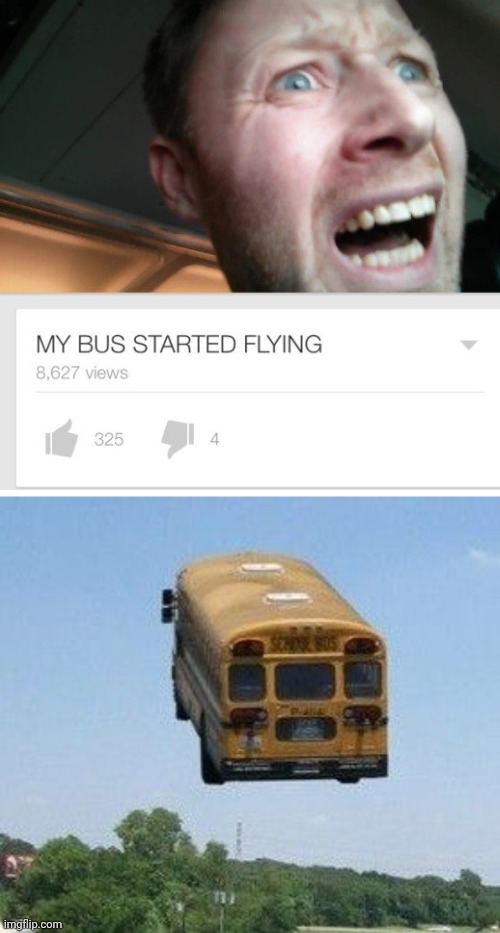 image tagged in bus flight | made w/ Imgflip meme maker