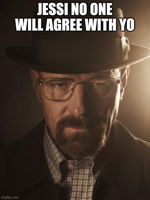 Walter White | JESSI NO ONE WILL AGREE WITH YO | image tagged in walter white | made w/ Imgflip meme maker