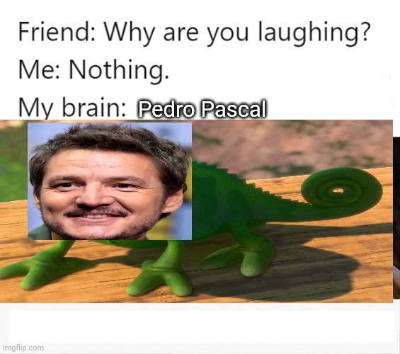 Pedro Pascal | image tagged in why are you laughing | made w/ Imgflip meme maker
