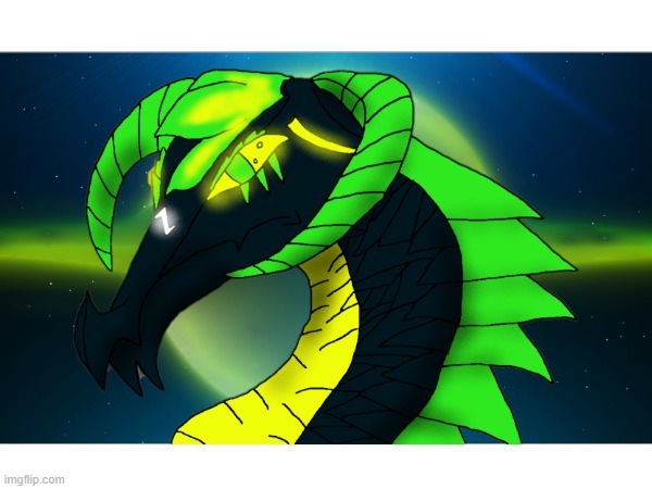A dragon I drew a few weeks ago (i didn't make the background) | made w/ Imgflip meme maker