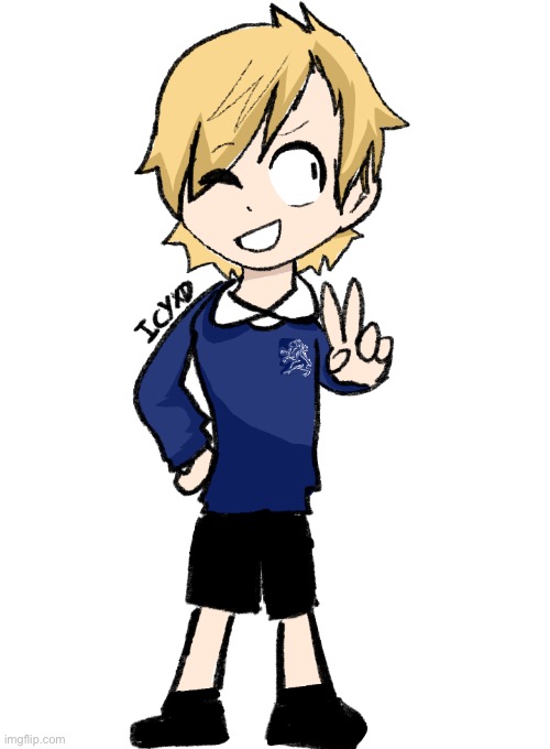 I drew an image of me when I was 7 wearing my school uniform. Yes, I went to a bri’ish school, what about it? | made w/ Imgflip meme maker