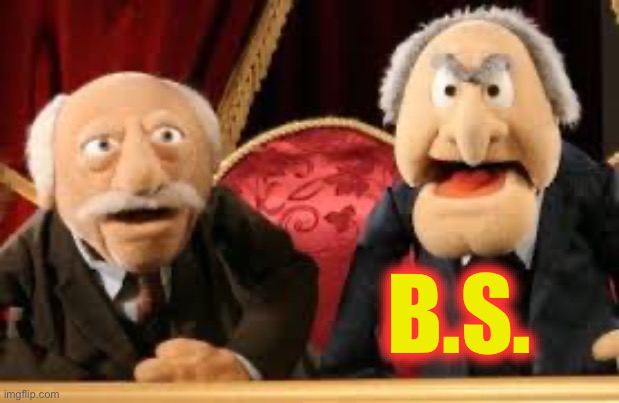 Old Guys from Muppets | B.S. | image tagged in old guys from muppets | made w/ Imgflip meme maker
