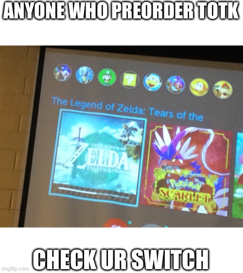 I didn’t use the discord or anything Idk why this is here | ANYONE WHO PREORDER TOTK; CHECK UR SWITCH | image tagged in zelda,nintendo,what,why are you reading the tags | made w/ Imgflip meme maker