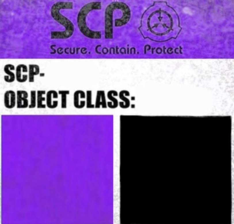 Scp label Esoteric Blank Meme Template