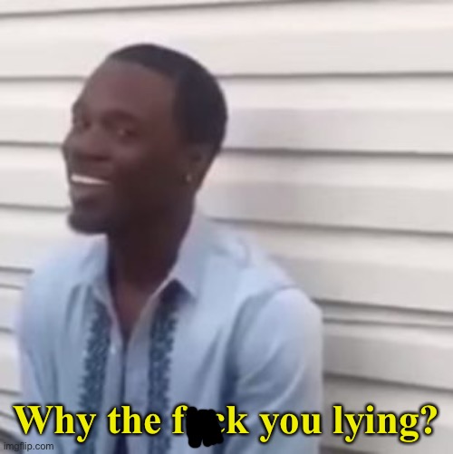 Why you always lying | Why the fuck you lying? | image tagged in why you always lying | made w/ Imgflip meme maker