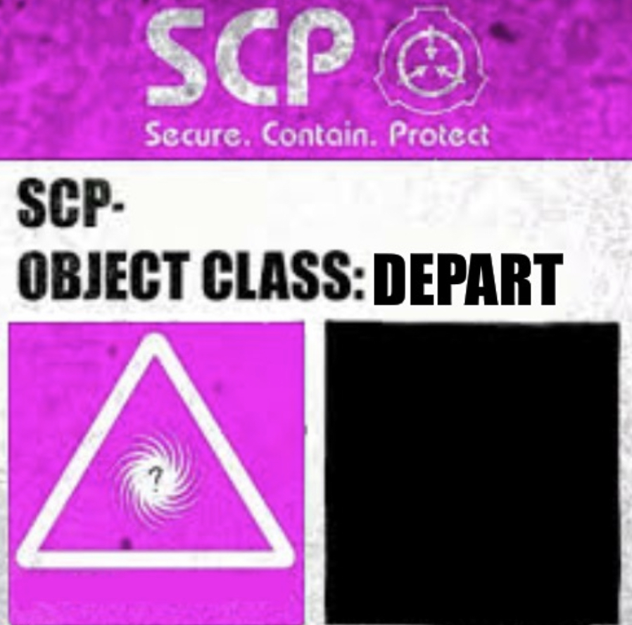 Scp label depart Blank Meme Template