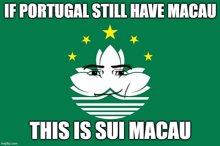 Say no to china in 1999 | IF PORTUGAL STILL HAVE MACAU; THIS IS SUI MACAU | image tagged in flag of macau,football,china | made w/ Imgflip meme maker