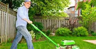 High Quality dad mowing lawn Blank Meme Template