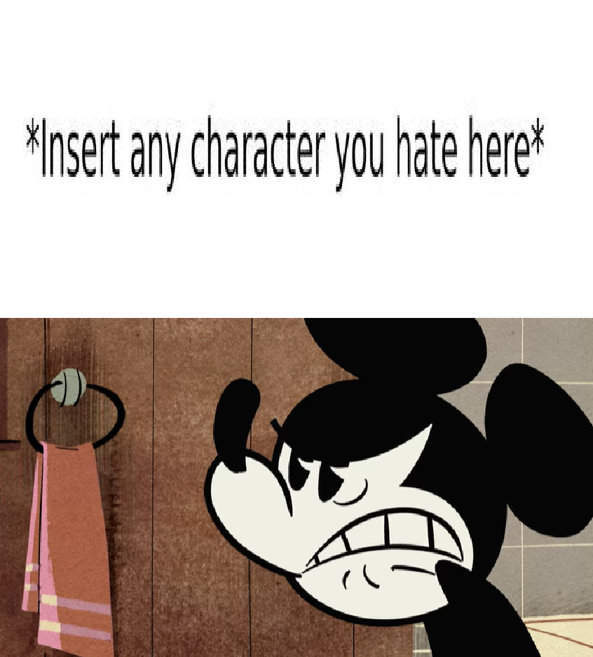 High Quality mickey mouse hates Blank Meme Template