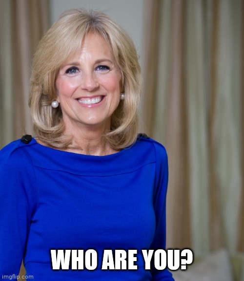 dr jill biden joes wife | WHO ARE YOU? | image tagged in dr jill biden joes wife | made w/ Imgflip meme maker