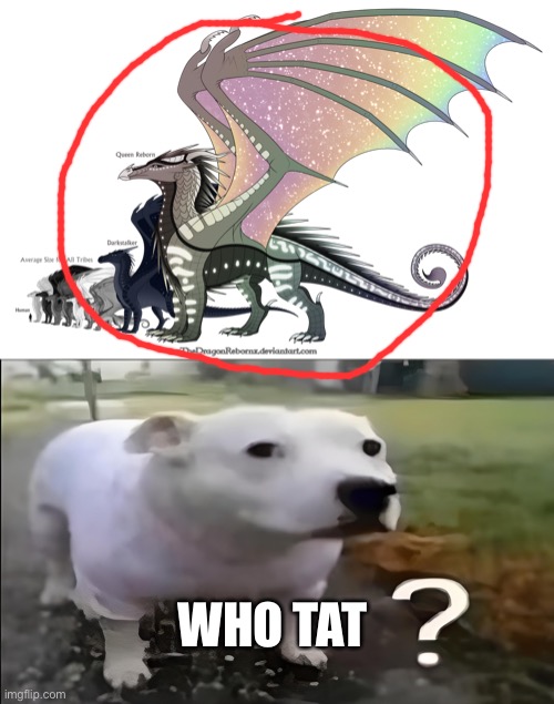 Either I’m blind, or have skimmed over a very important character | WHO TAT | image tagged in huh dog,wof | made w/ Imgflip meme maker