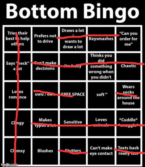 3 bingos, alright | image tagged in bottom bingo | made w/ Imgflip meme maker