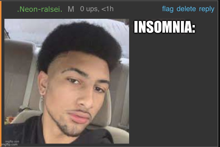 Mod abuse: | INSOMNIA: | image tagged in mod abuse | made w/ Imgflip meme maker