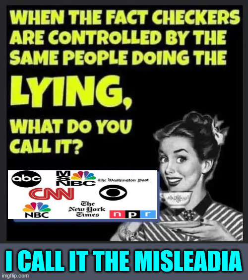 It's called the misleadia... | I CALL IT THE MISLEADIA | image tagged in false,fact check,alternative facts | made w/ Imgflip meme maker
