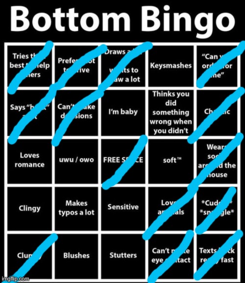 Bingo! | image tagged in bottom bingo | made w/ Imgflip meme maker