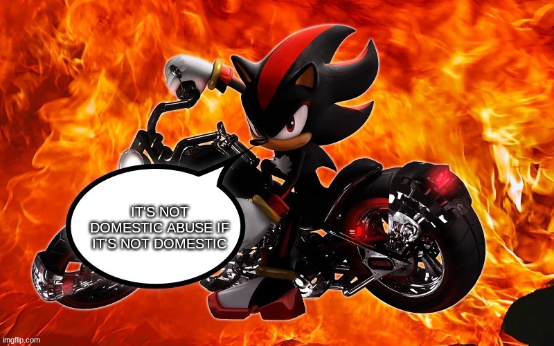 shadow says | IT'S NOT DOMESTIC ABUSE IF IT'S NOT DOMESTIC | made w/ Imgflip meme maker