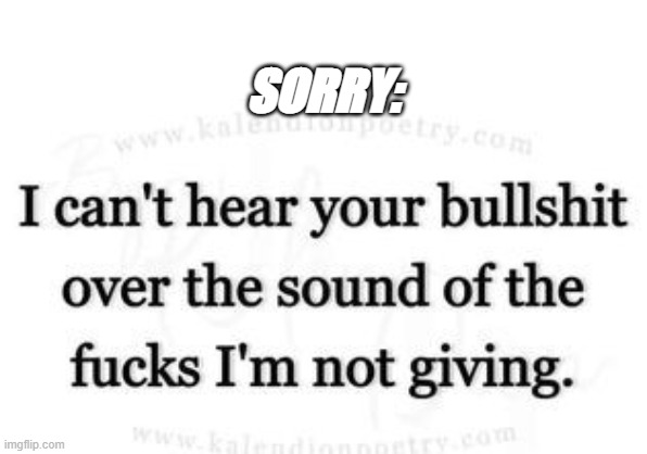 Sorry | SORRY: | image tagged in sorry | made w/ Imgflip meme maker