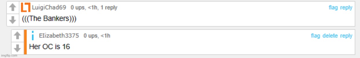 On a post about people using ((())) around her ocs name | made w/ Imgflip meme maker
