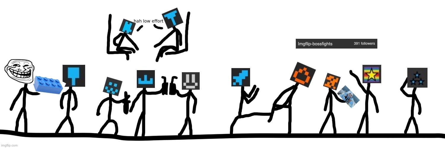 bossfights drama explained with a badly drawn image (i'll explain some details in the comments) | made w/ Imgflip meme maker
