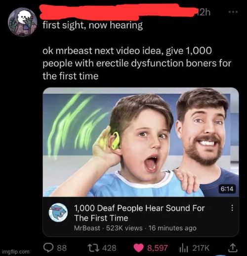 Cursed_MrBeast | image tagged in cursed,comments,funny | made w/ Imgflip meme maker