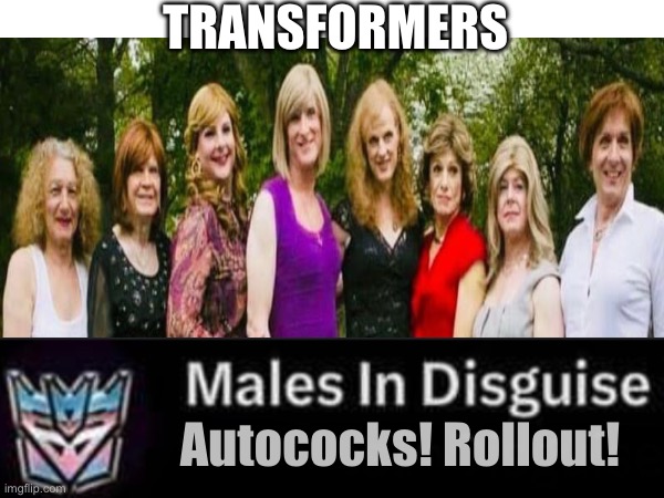 Transformers Autobots | TRANSFORMERS; Autococks! Rollout! | image tagged in funny memes,transgender | made w/ Imgflip meme maker