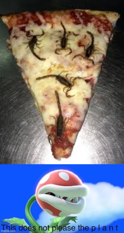 Stop it. Get some help | image tagged in this does not please the plant,cursed,pizza | made w/ Imgflip meme maker