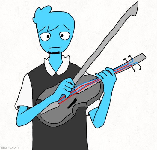 (Btw the strings on the violin are based off of veins and arteries and the violin and violin stick tool thing are surgical tools | made w/ Imgflip meme maker