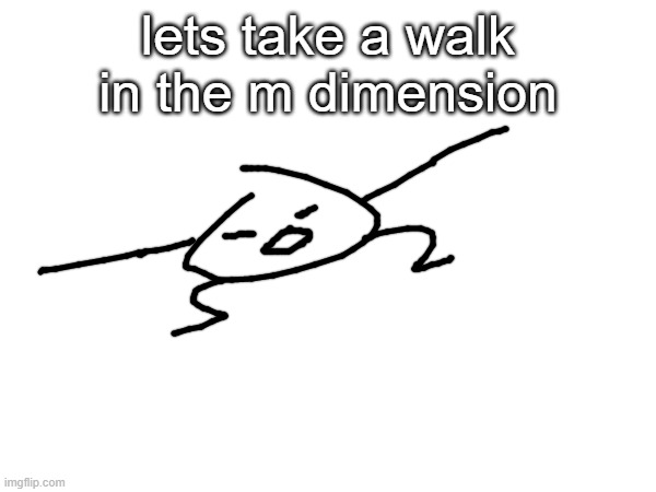 lets take a walk in the m dimension | made w/ Imgflip meme maker