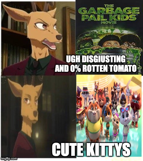 UGH DISGIUSTING AND 0% ROTTEN TOMATO; CUTE KITTYS | image tagged in demotivationals | made w/ Imgflip meme maker