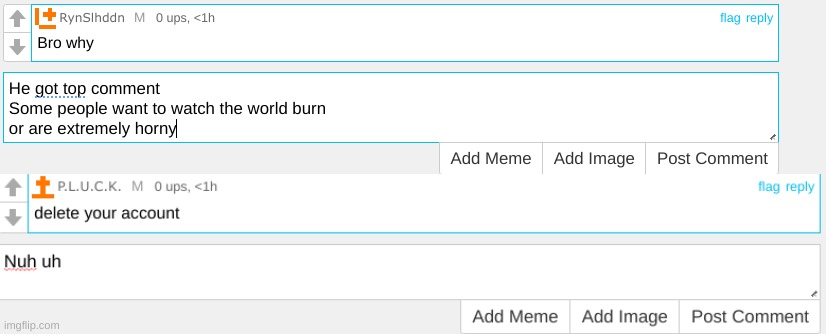 Still comment banned | made w/ Imgflip meme maker