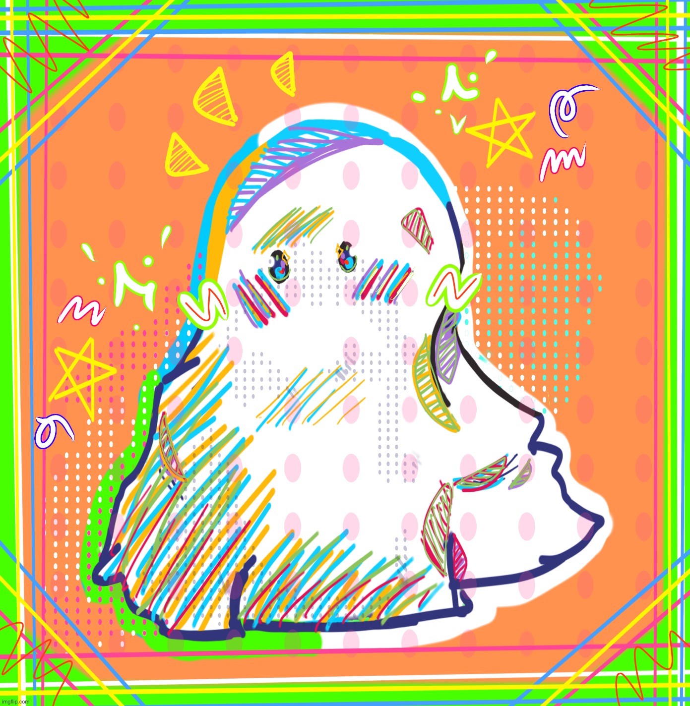 Vibrant ghostie ;sparkles; | made w/ Imgflip meme maker