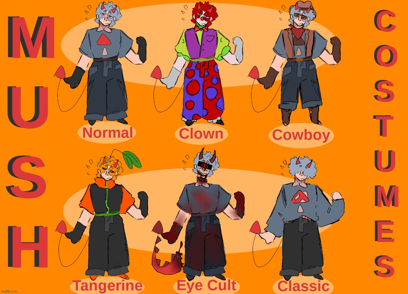 I FINALLY FINISHED SSBUI COSTUMES [ which Mush is YOUR favorite? ] | made w/ Imgflip meme maker
