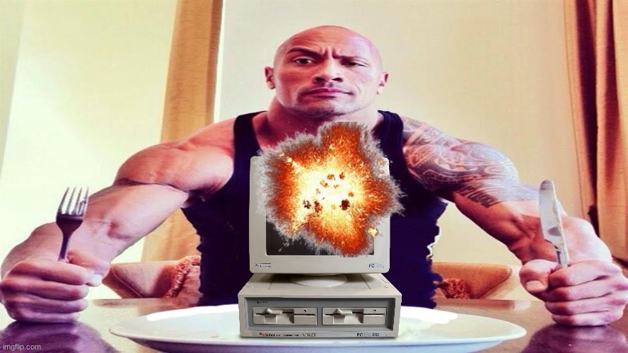 Dwayne the rock eating | image tagged in dwayne the rock eating | made w/ Imgflip meme maker