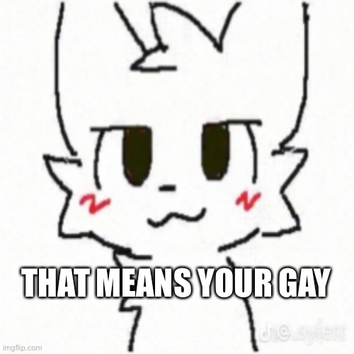 Boy Kisser | THAT MEANS YOUR GAY | image tagged in boy kisser | made w/ Imgflip meme maker