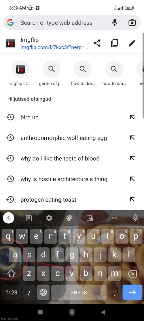 Search history reveal | made w/ Imgflip meme maker