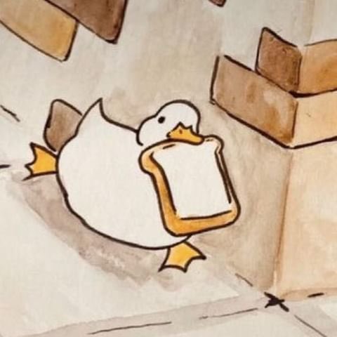 Duck Stealing Bread Blank Meme Template