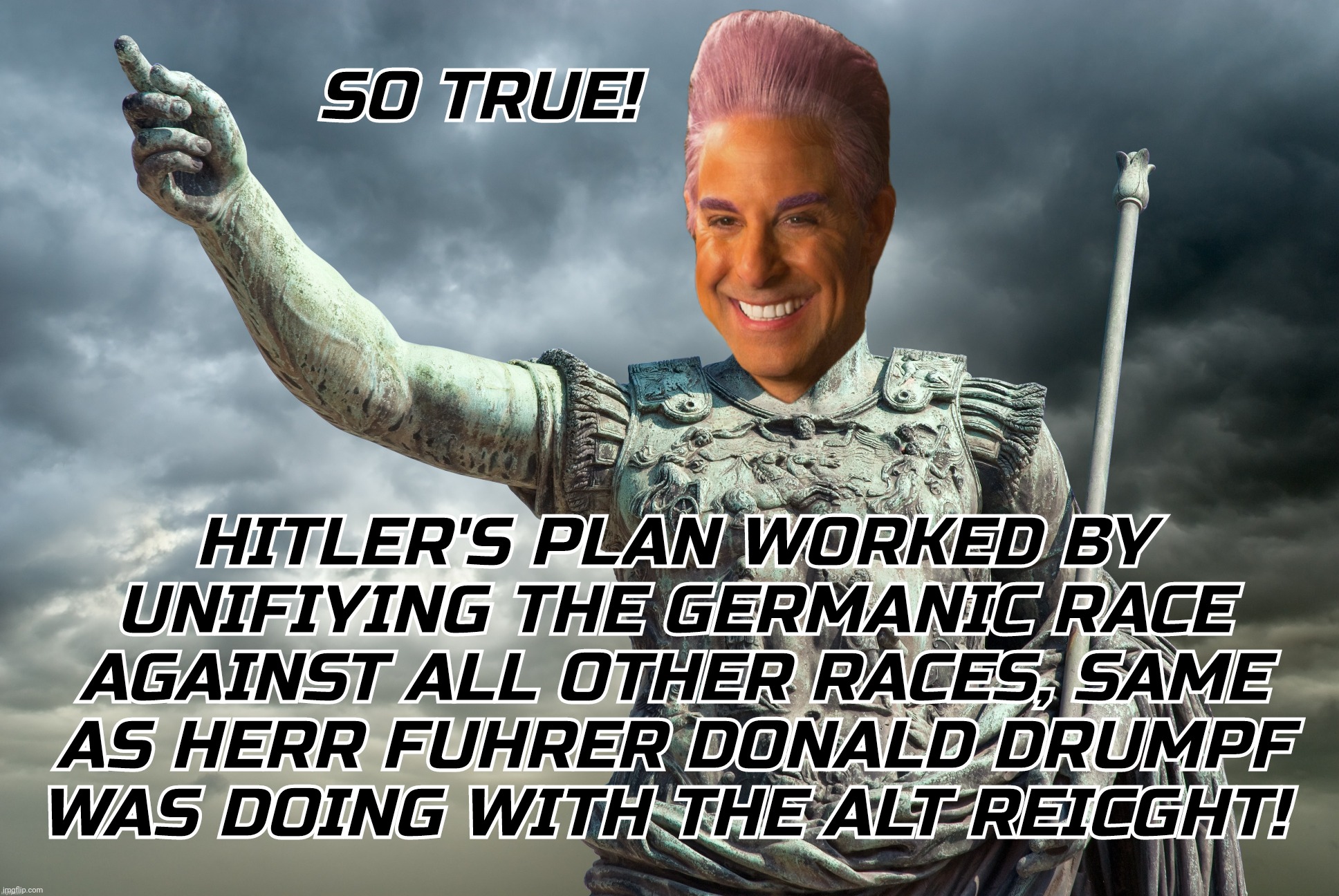 c | SO TRUE! HITLER'S PLAN WORKED BY UNIFIYING THE GERMANIC RACE
AGAINST ALL OTHER RACES, SAME AS HERR FUHRER DONALD DRUMPF
WAS DOING WITH THE A | image tagged in c | made w/ Imgflip meme maker